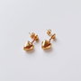 Heliophilia Silver Pendientes de Acero Dorado 2,5 cm